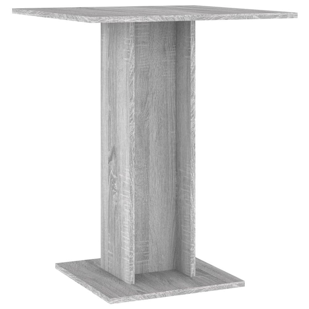 Vidaxl Bistro stolík sivý sonoma 60x60x75 cm spracované drevo